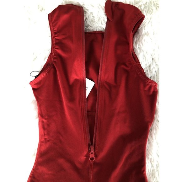 Arena Women's Solid Waterpolo One Piece Swimsuit Red Size 26  NWT - Picture 11 of 15